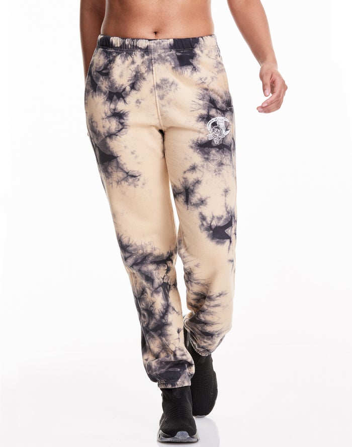 Champion Galaxy Dye Boyfriend Cream/Black Sweatpants Womens - South Africa PEOYQL129
